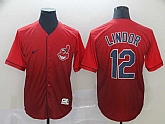 Indians 12 Francisco Lindor Red Drift Fashion Jersey,baseball caps,new era cap wholesale,wholesale hats